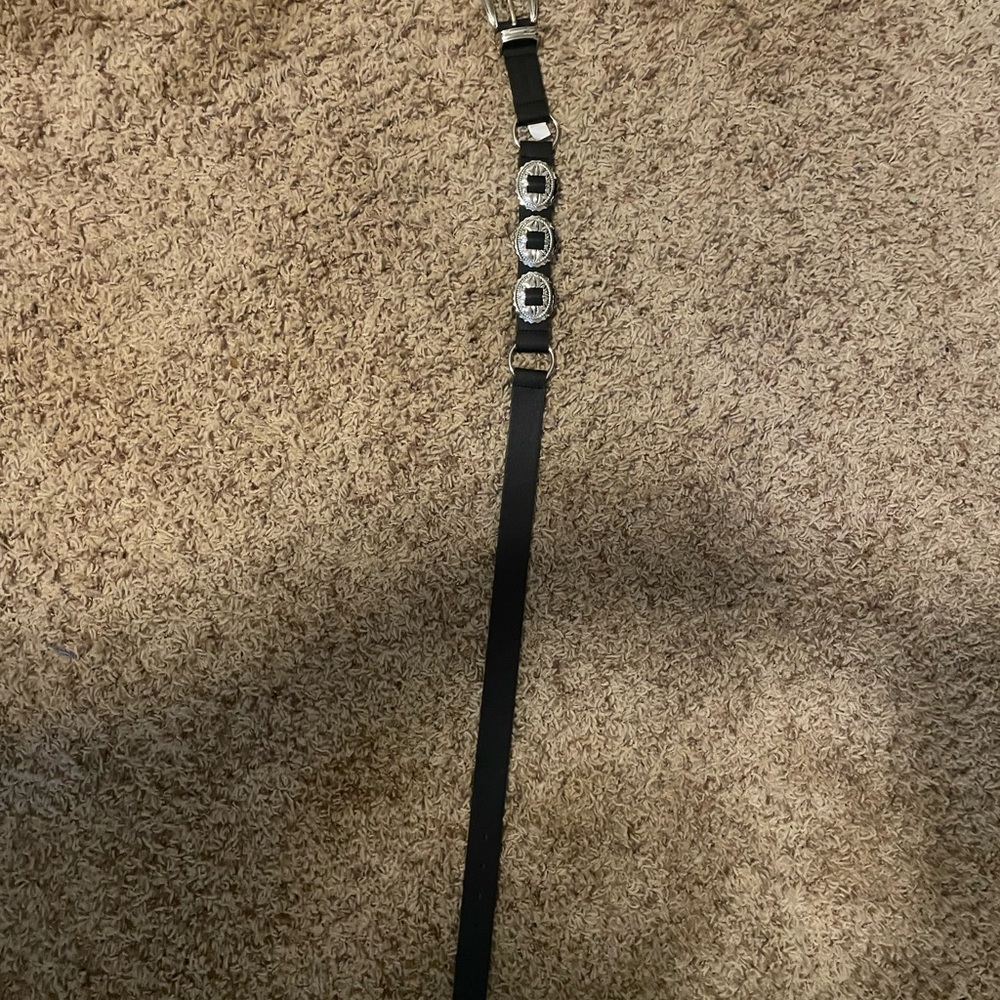 Steve Madden Black and Silver Women's Belt